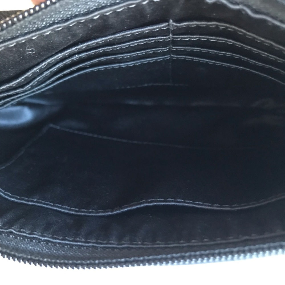 *Coach Black/Gray Fabric Large Wristlet - Picture 5 of 8